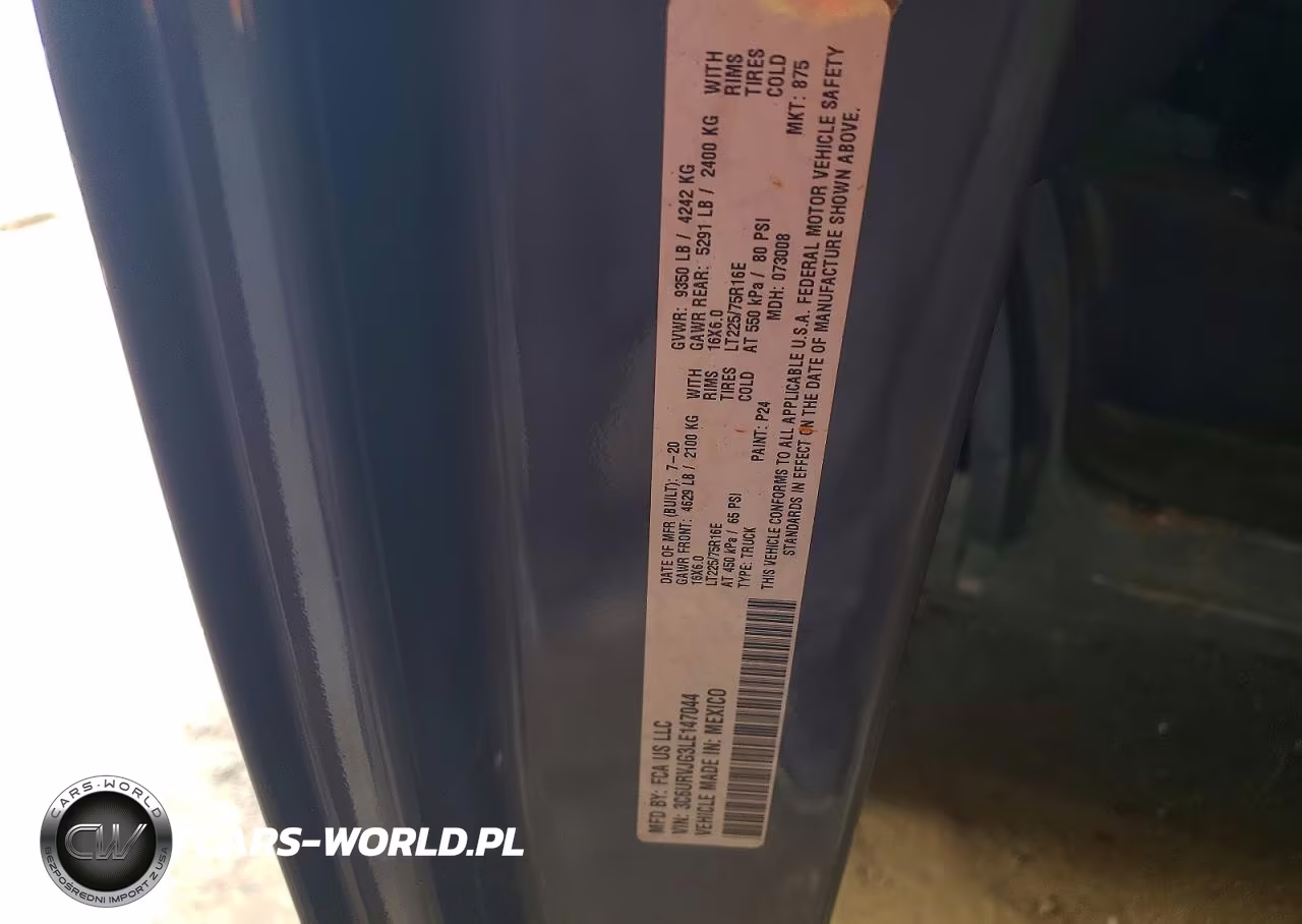 2020 Ram Promaster 3500 Delivery Van VIN:3C6URVJG3LE147044 - 13