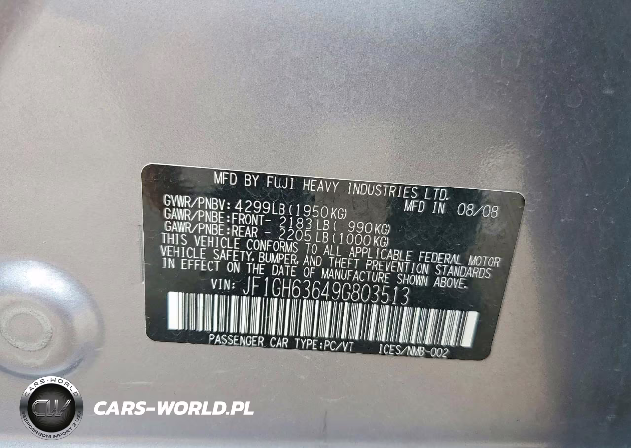 2009 Subaru Impreza Outback Sport VIN:JF1GH63649G803513 - 12