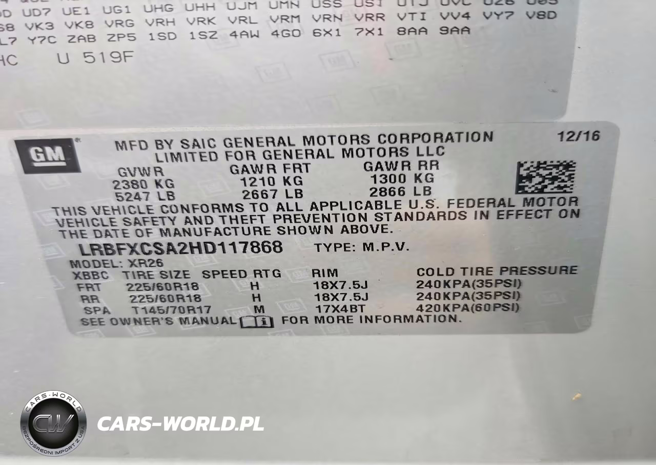 2017 Buick Envision Preferred VIN:LRBFXCSA2HD117868 - 14