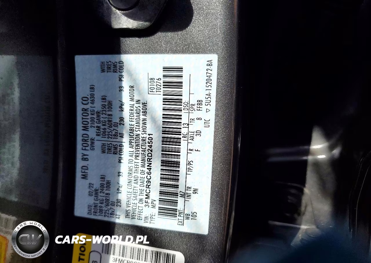2022 Ford Bronco Sport Outer Banks VIN:3FMCR9C64NRD24501 - 13