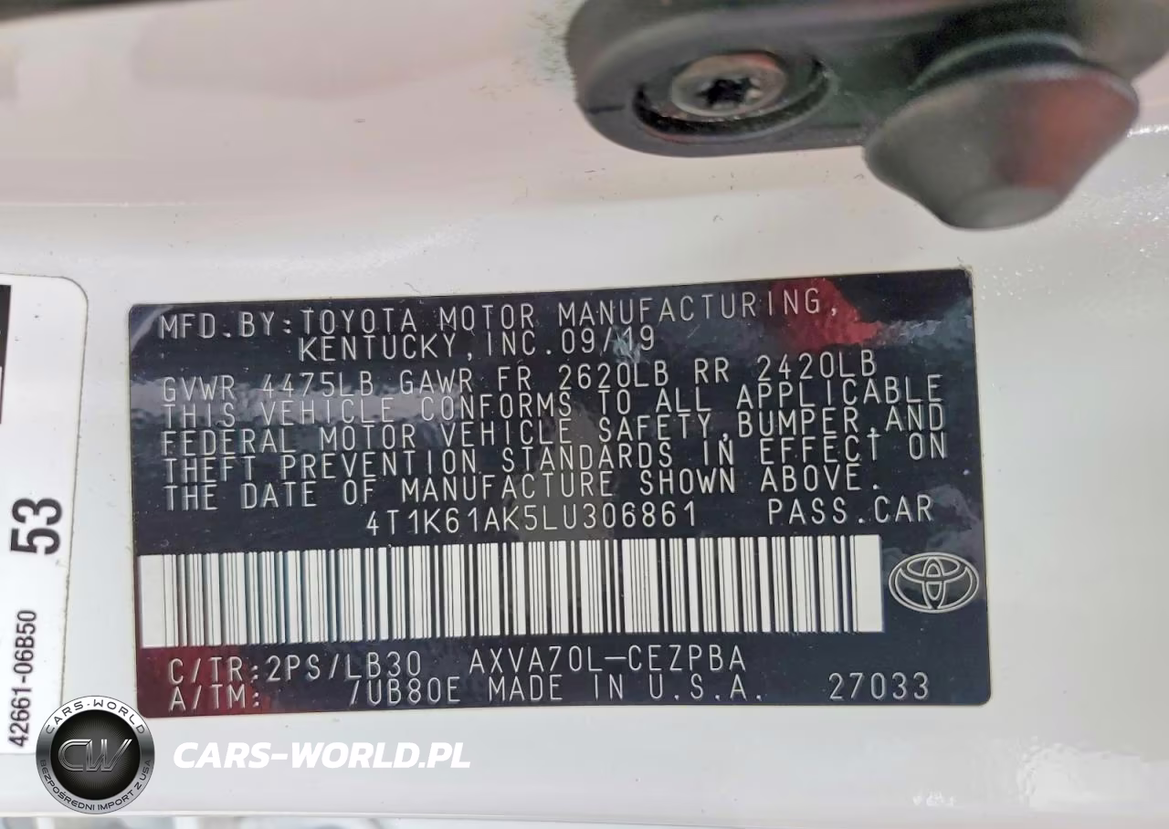 2020 Toyota Camry Xse VIN:4T1K61AK5LU306861 - 12