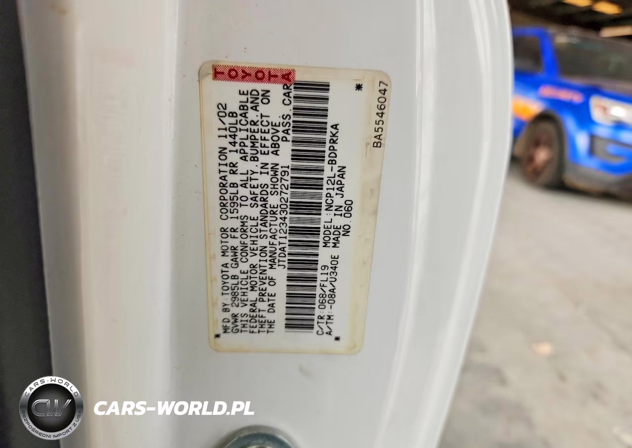2003 Toyota Echo Base VIN:JTDAT123430272791 - 12