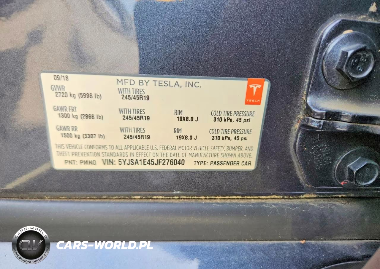 2018 Tesla Model S VIN:5YJSA1E45JF276040 - 12