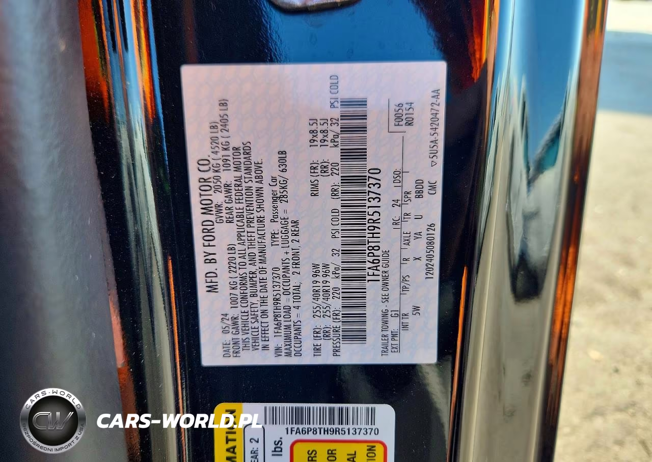 2024 Ford Mustang VIN:1FA6P8TH9R5137370 - 13