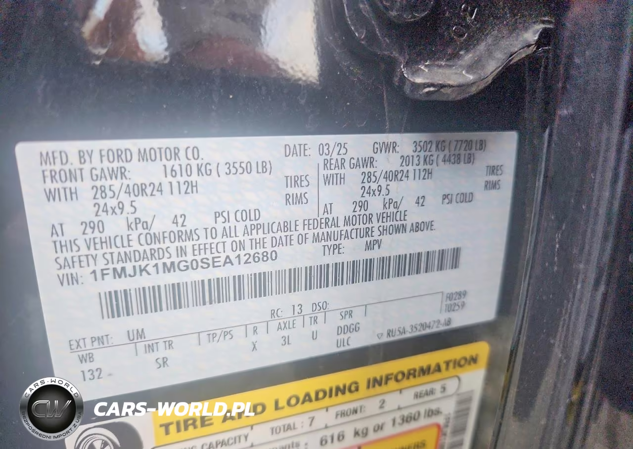 2025 Ford Expedition Max Platinum VIN:1FMJK1MG0SEA12680 - 14