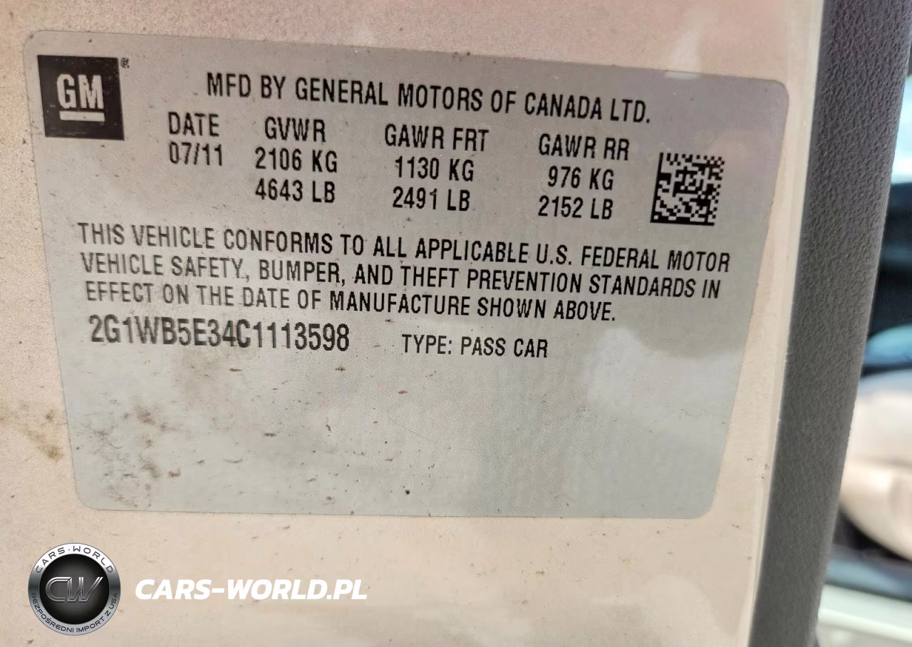 2012 Chevrolet Impala Lt VIN:2G1WB5E34C1113598 - 13