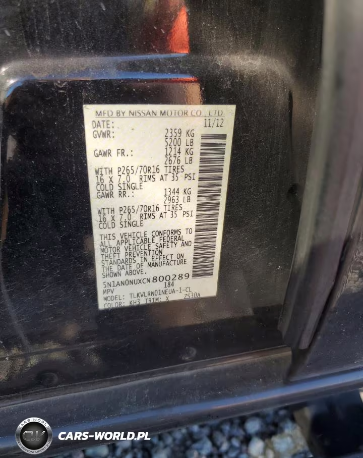 2012 Nissan Xterra X VIN:5N1AN0NUXCN800289 - 12