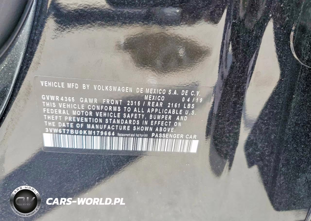 2019 Volkswagen Jetta Gli VIN:3VW6T7BU0KM179664 - 12