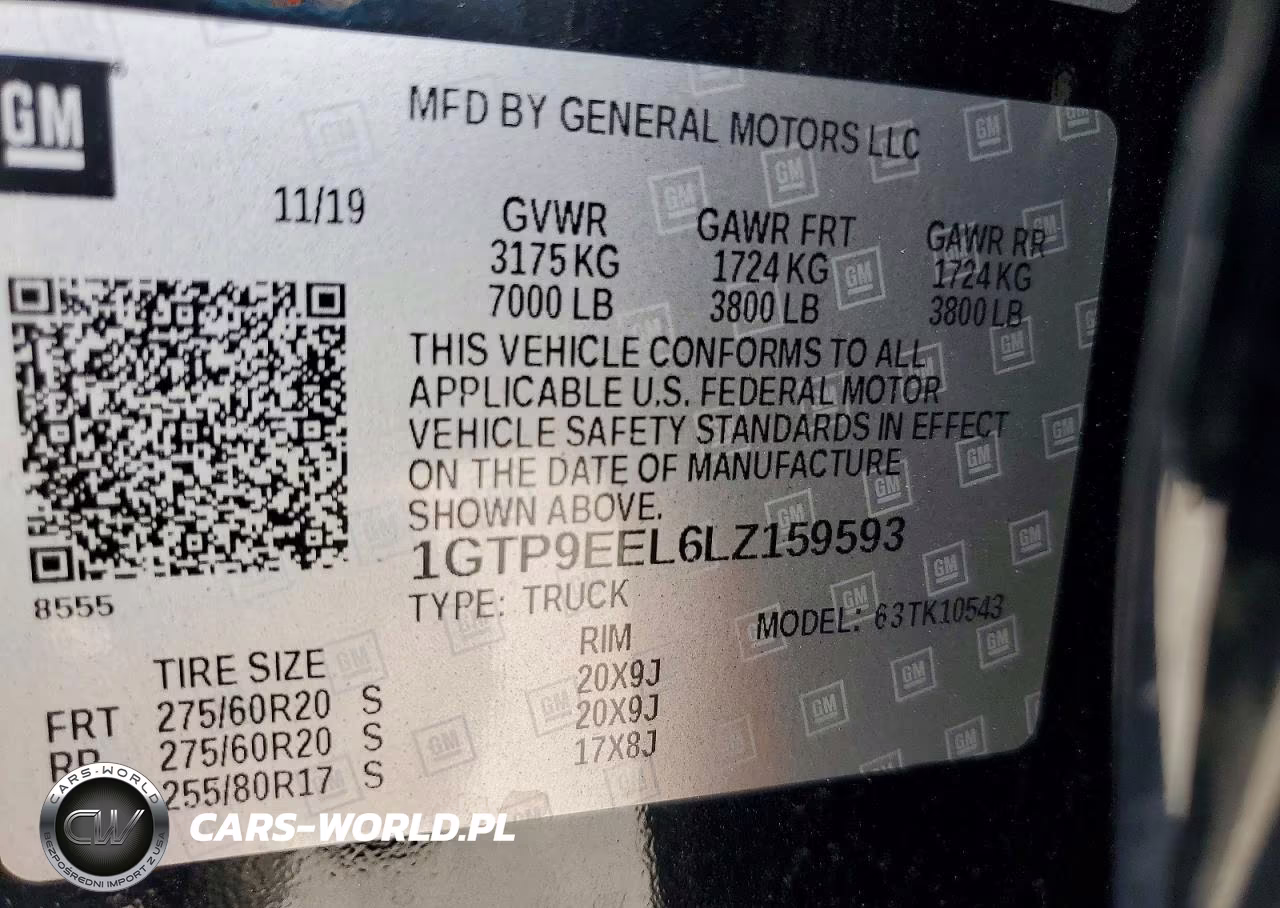 2020 GMC Sierra K1500 At4 VIN:1GTP9EEL6LZ159593 - 12