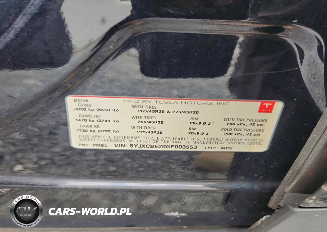 2016 Tesla Model X VIN:5YJXCBE20GF003553 - 13