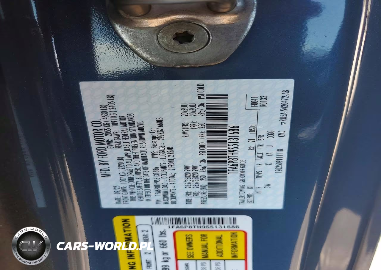 2025 Ford Mustang VIN:1FA6P8TH9S5131686 - 12
