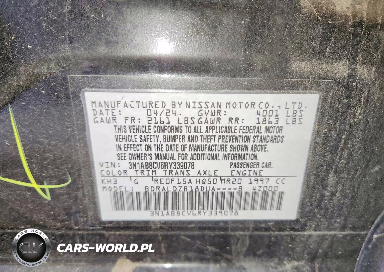 2024 Nissan Sentra Sv VIN:3N1AB8CV6RY339078 - 12