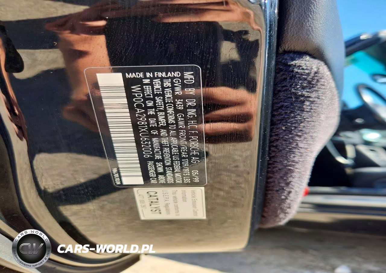 1999 Porsche Boxster VIN:WP0CA2981XU632006 - 12
