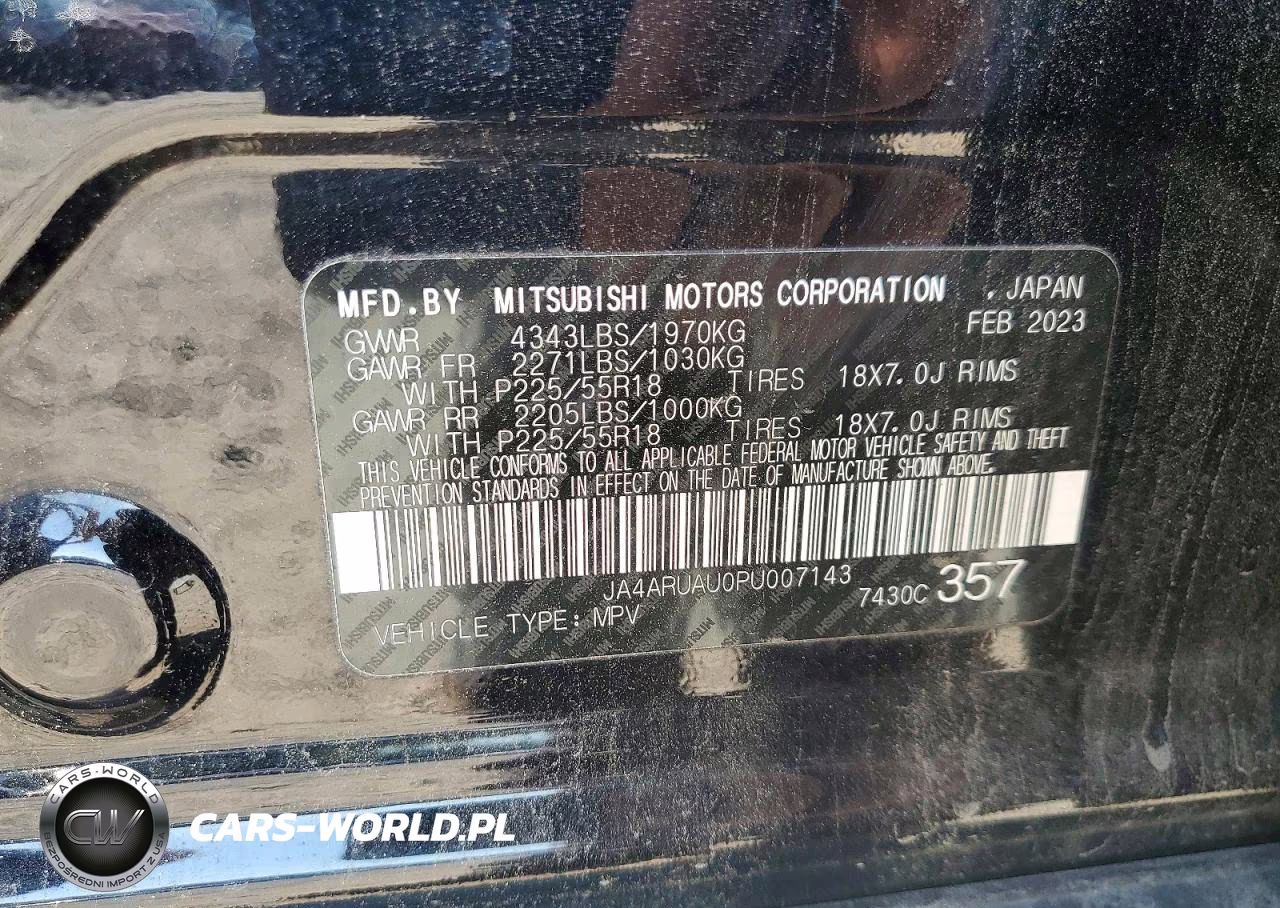 2023 Mitsubishi Outlander Sport S-Se VIN:JA4ARUAU0PU007143 - 13