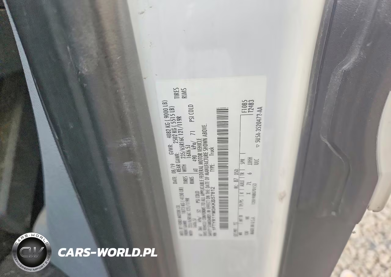 2019 Ford Transit T-250 VIN:1FTYR1YM3KKB57812 - 14