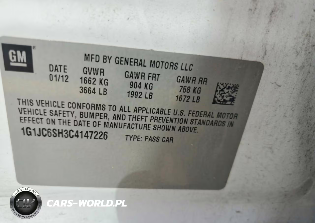 2012 Chevrolet Sonic Lt VIN:1G1JC6SH3C4147226 - 13