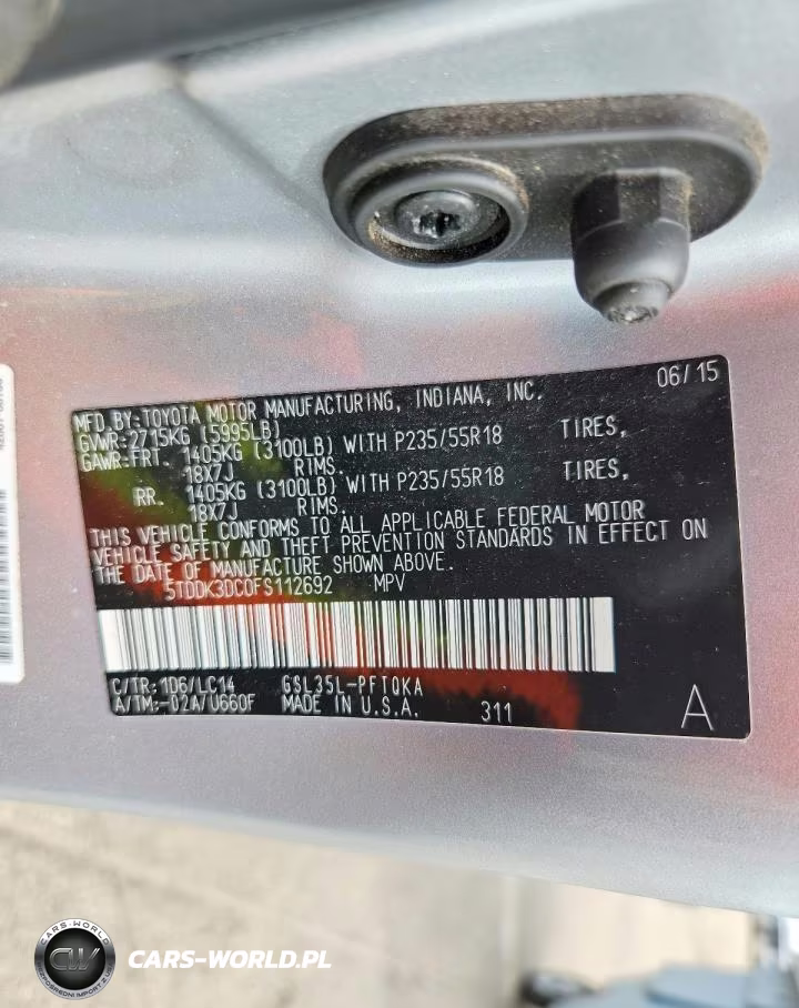 2015 Toyota Sienna Xle Premium 7-Passenger VIN:5TDDK3DC0FS112692 - 13