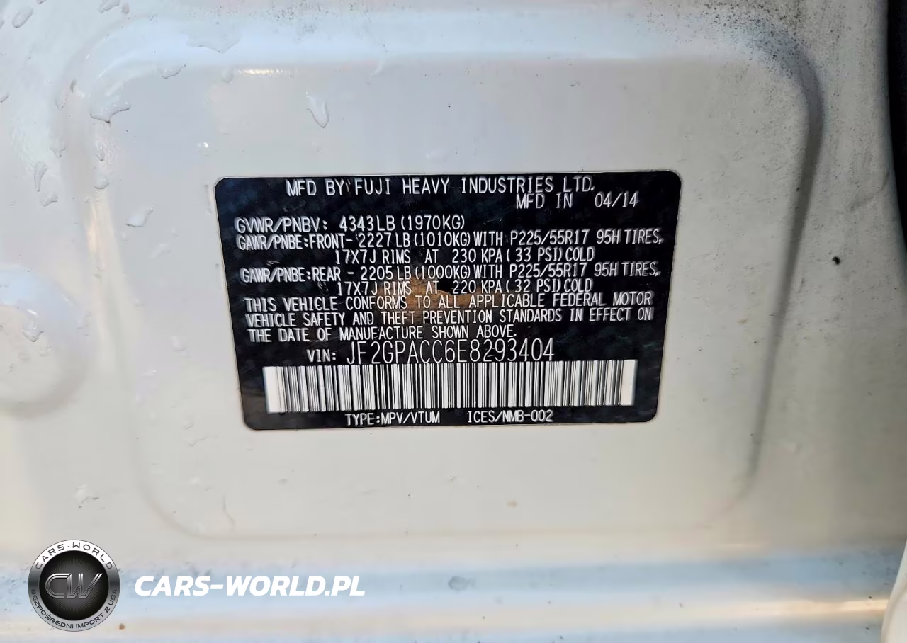 2014 Subaru Xv Crosstrek 2.0 Premium VIN:JF2GPACC6E8293404 - 13