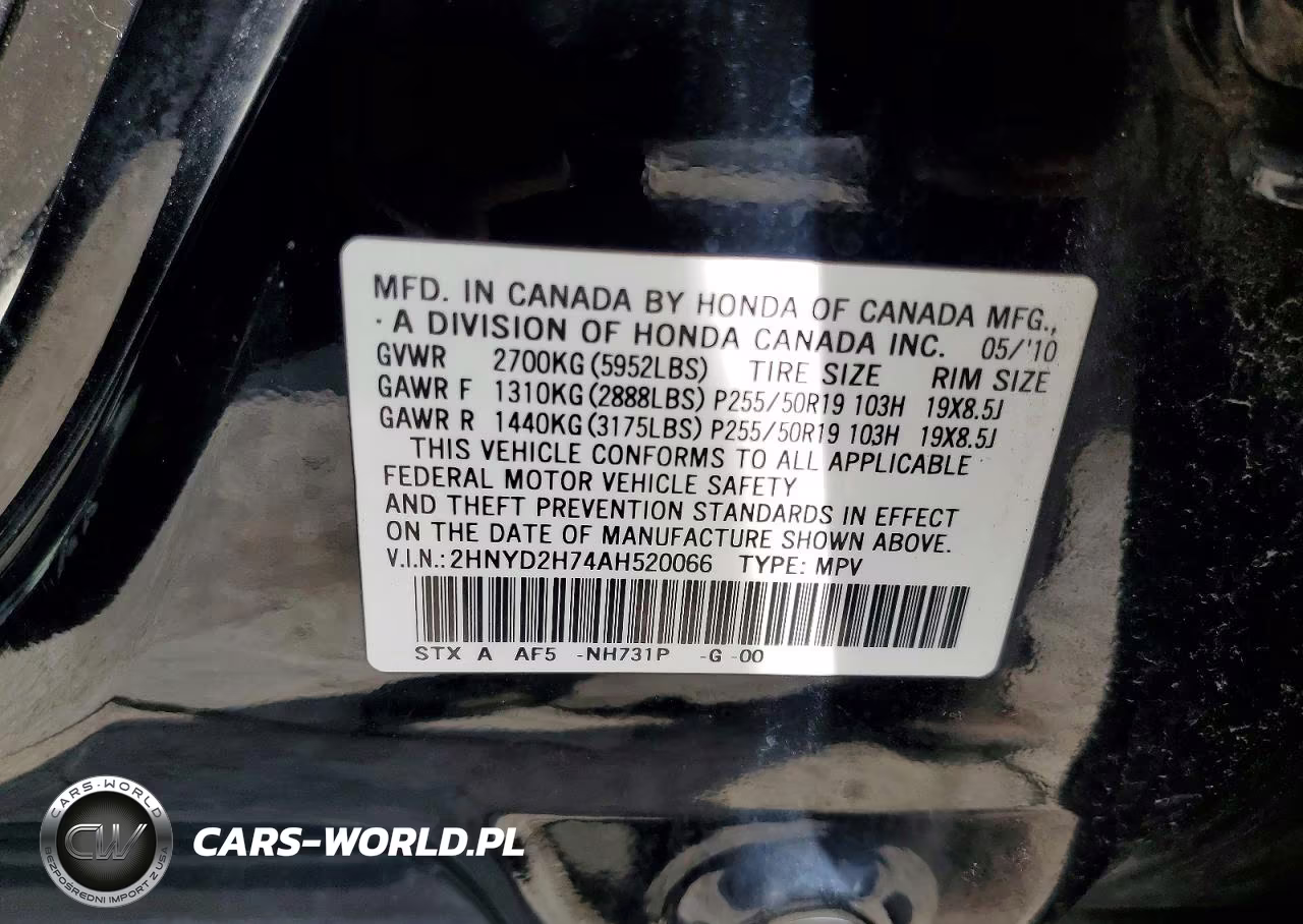 2010 Acura Mdx Advance VIN:2HNYD2H74AH520066 - 13