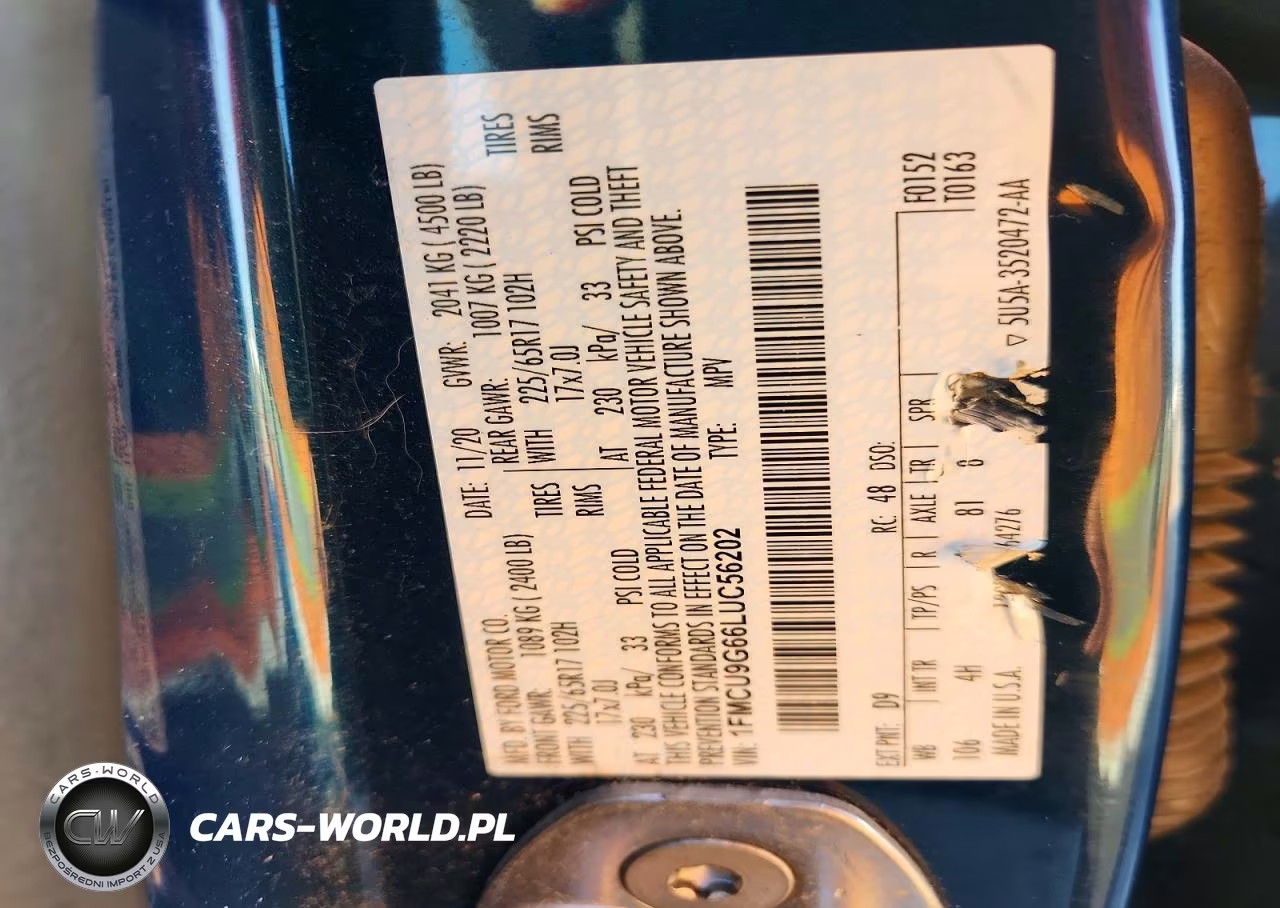 2020 Ford Escape Se VIN:1FMCU9G66LUC56202 - 13