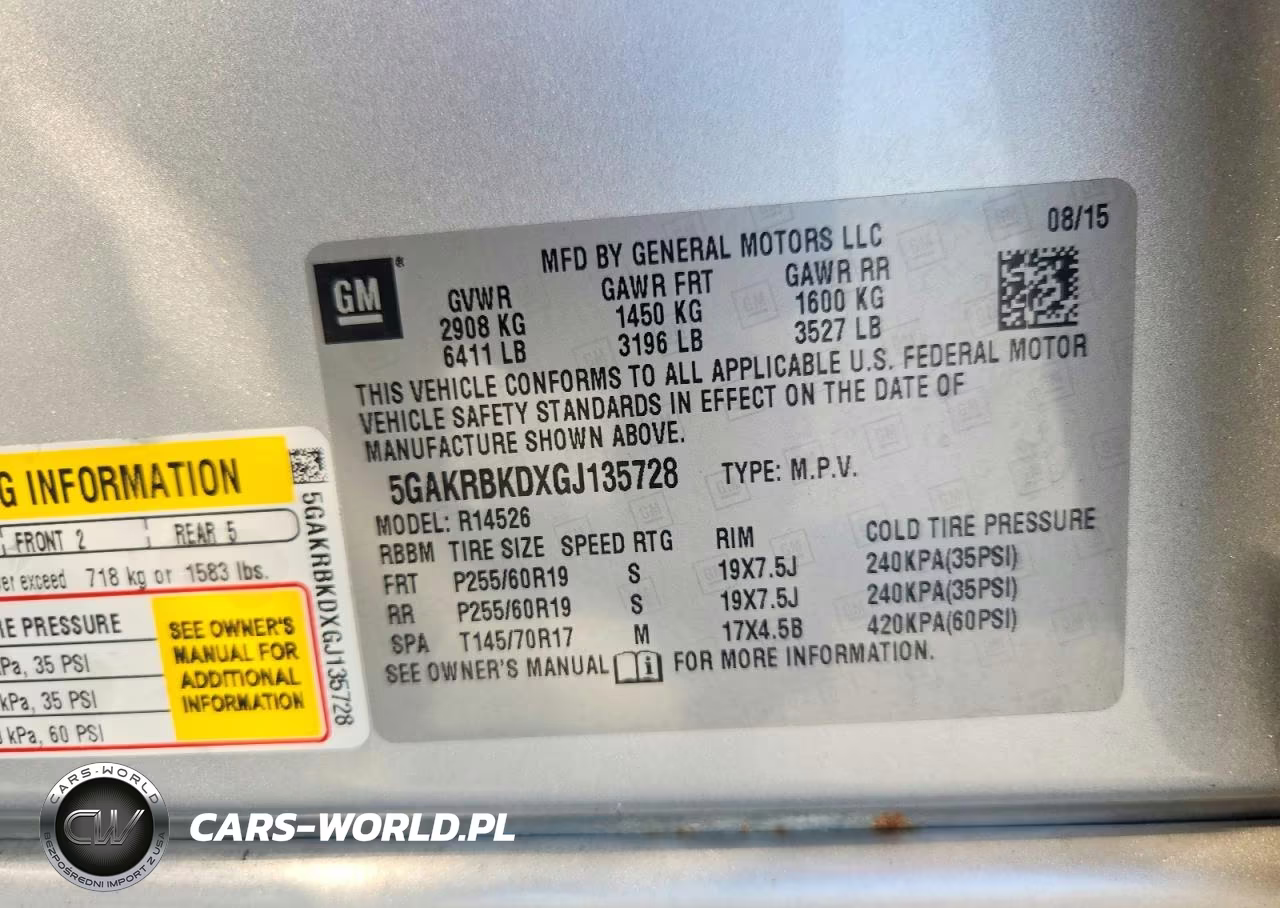 2016 Buick Enclave VIN:5GAKRBKDXGJ135728 - 14