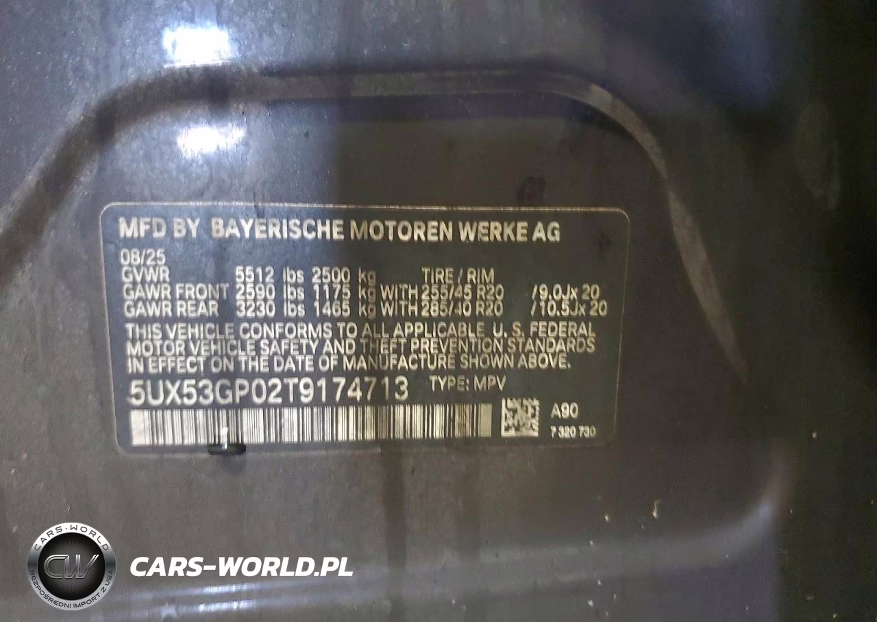 2026 BMW X3 30 xDrive VIN:5UX53GP02T9174713 - 13