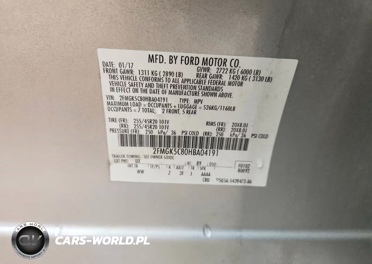 2017 Ford Flex Sel VIN:2FMGK5C80HBA04191 - 14