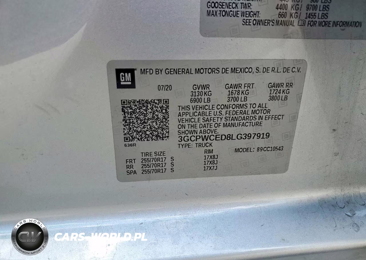 2020 Chevrolet Silverado C1500 Lt VIN:3GCPWCED8LG397919 - 12