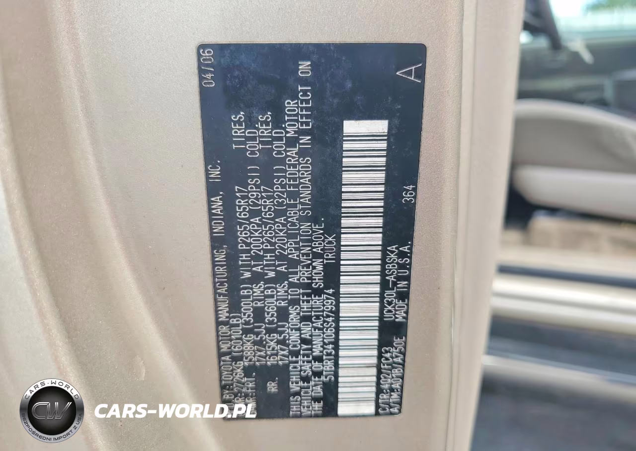 2006 Toyota Tundra Sr5 VIN:5TBRT34106S479974 - 12