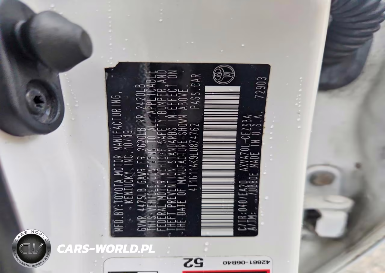 2020 Toyota Camry Se VIN:4T1G11AK9LU874762 - 12