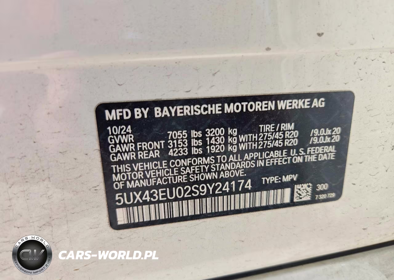2025 BMW X5 xDrive50E VIN:5UX43EU02S9Y24174 - 14