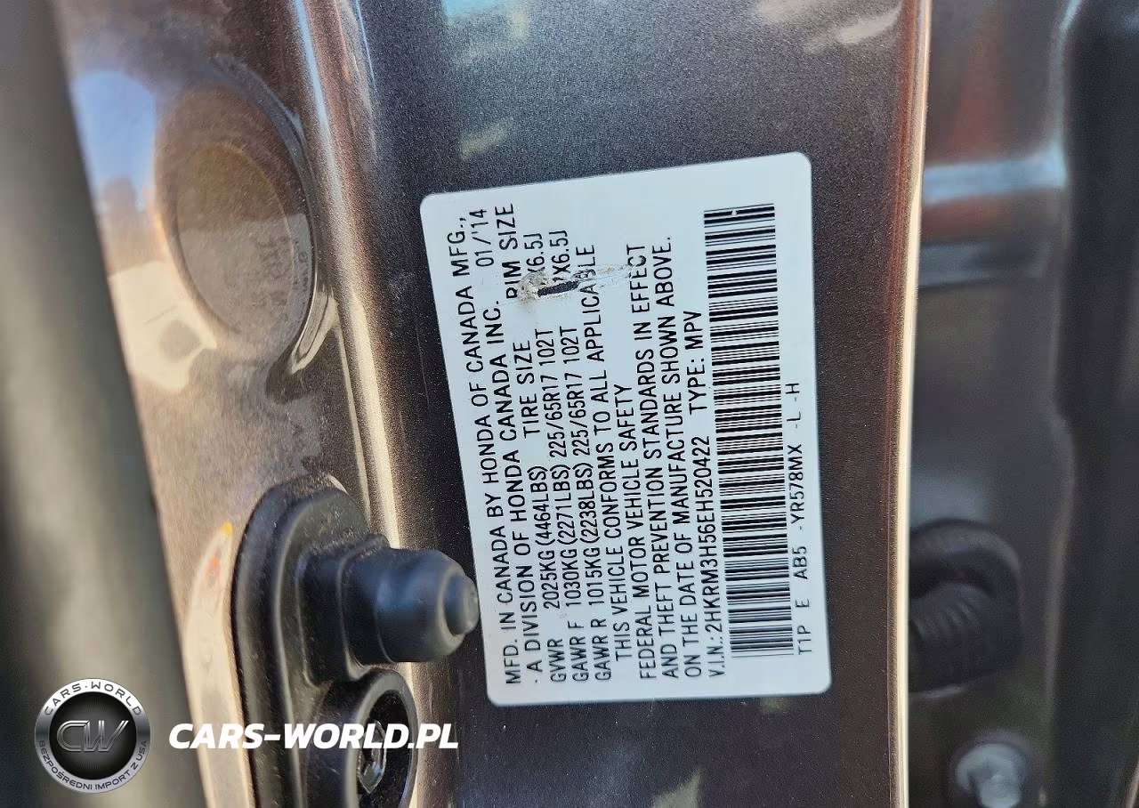 2014 Honda Cr-V Ex VIN:2HKRM3H56EH520422 - 13