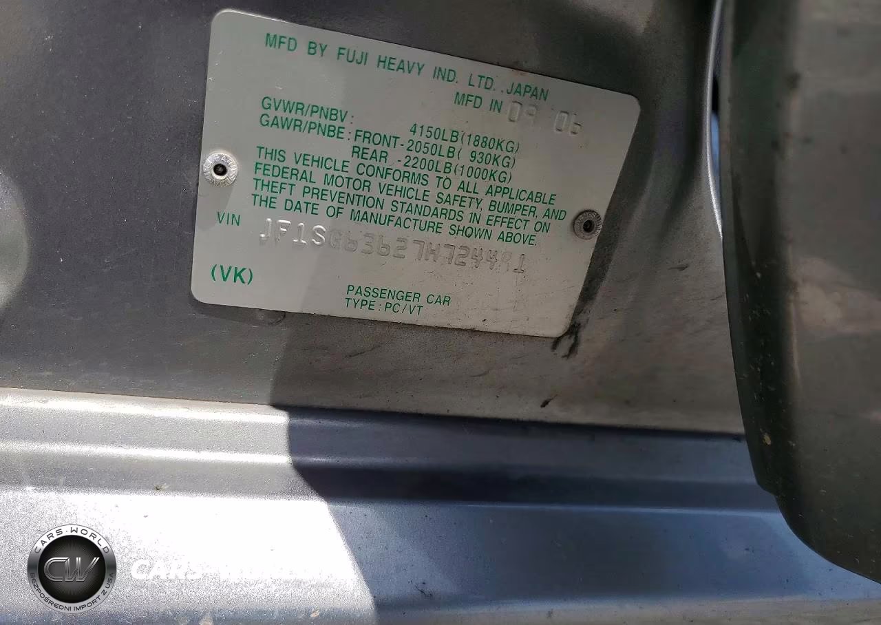 2007 Subaru Forester 2.5X VIN:JF1SG63627H724491 - 13