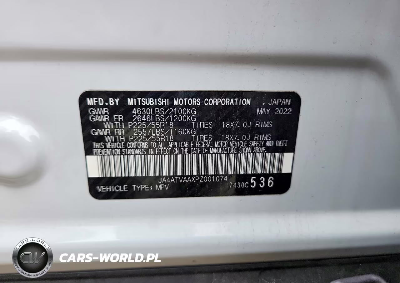 2023 Mitsubishi Eclipse Cross Le VIN:JA4ATVAAXPZ001074 - 12