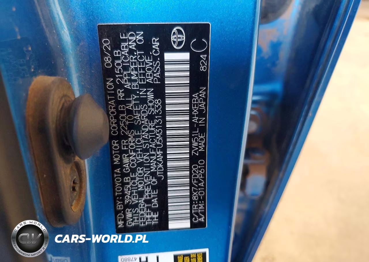TOYOTA PRIUS SPEC VIN:JTDKAMFU5M3131338 - 12