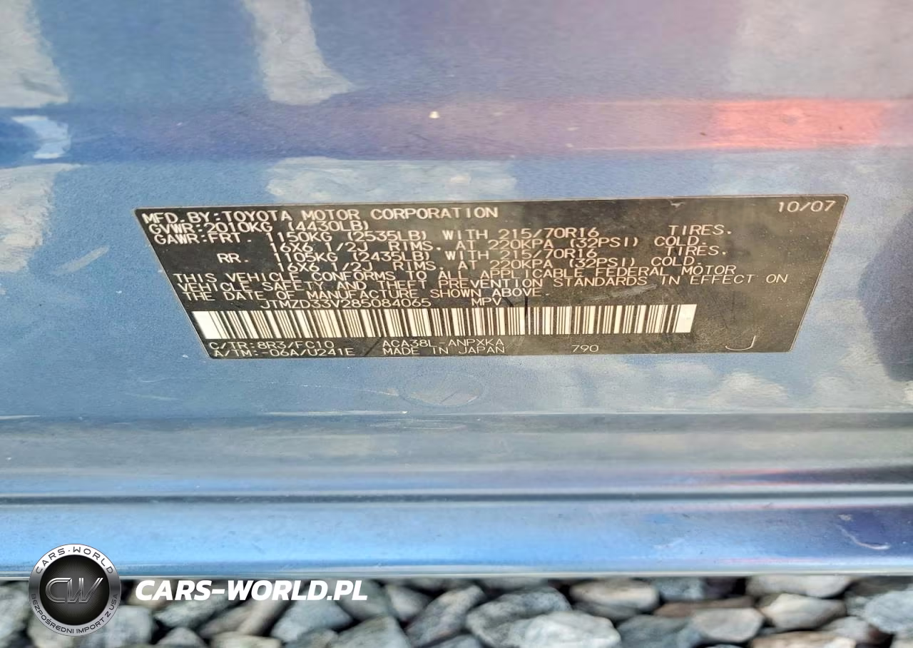2008 Toyota Rav4 Base VIN:JTMZD33V285084065 - 12