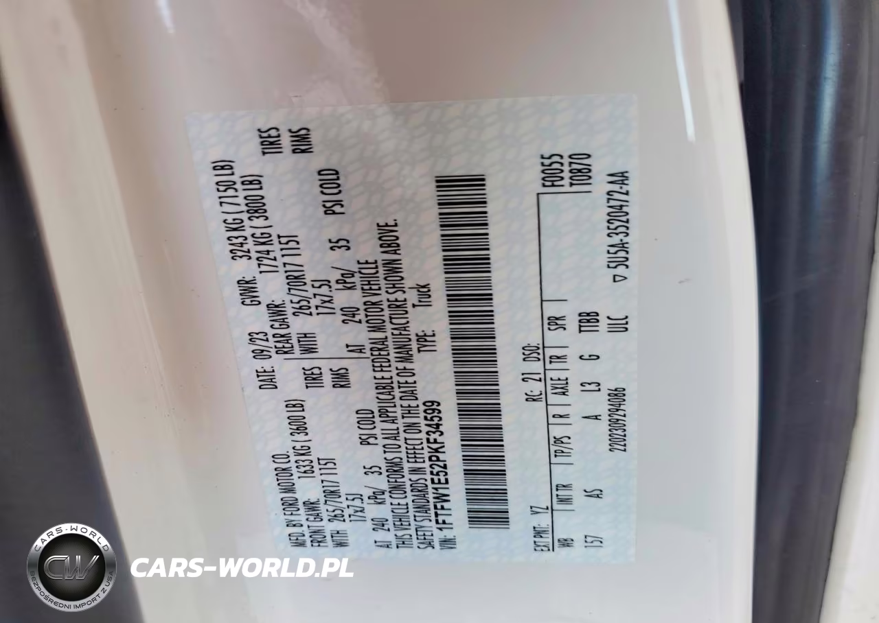 2023 Ford F150 Supercrew VIN:1FTFW1E52PKF34599 - 12
