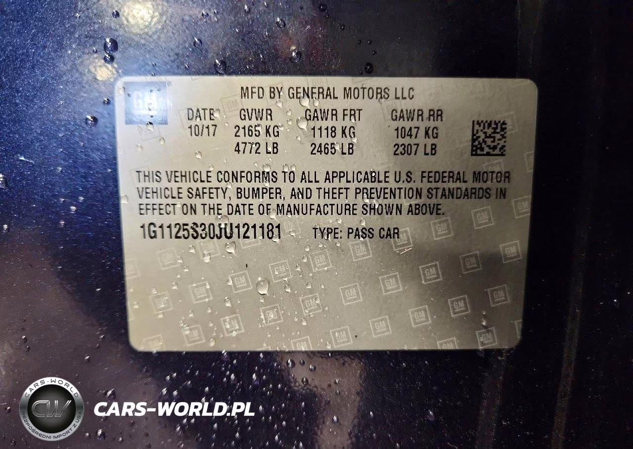 2018 Chevrolet Impala Premier VIN:1G1125S30JU121181 - 12