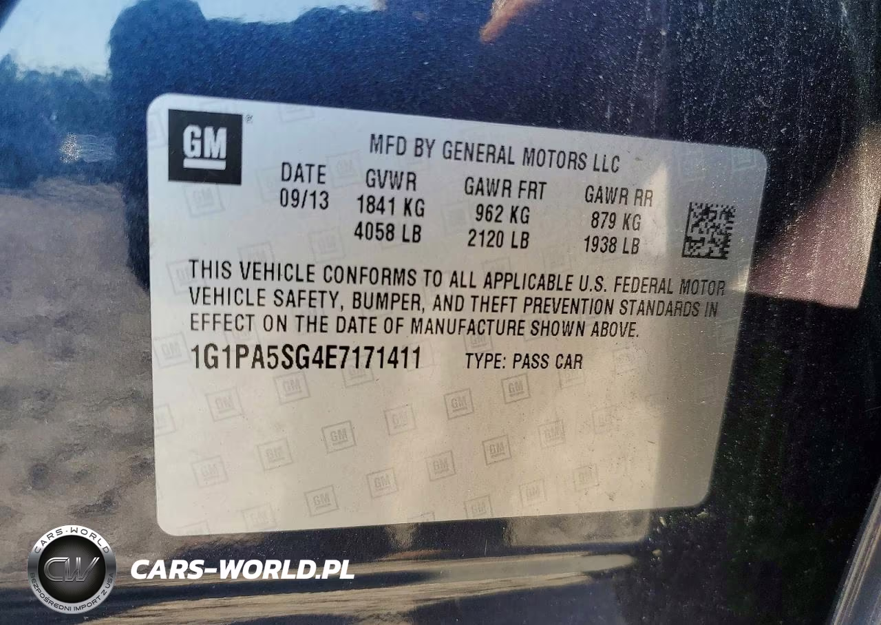 2014 Chevrolet Cruze Ls VIN:1G1PA5SG4E7171411 - 12