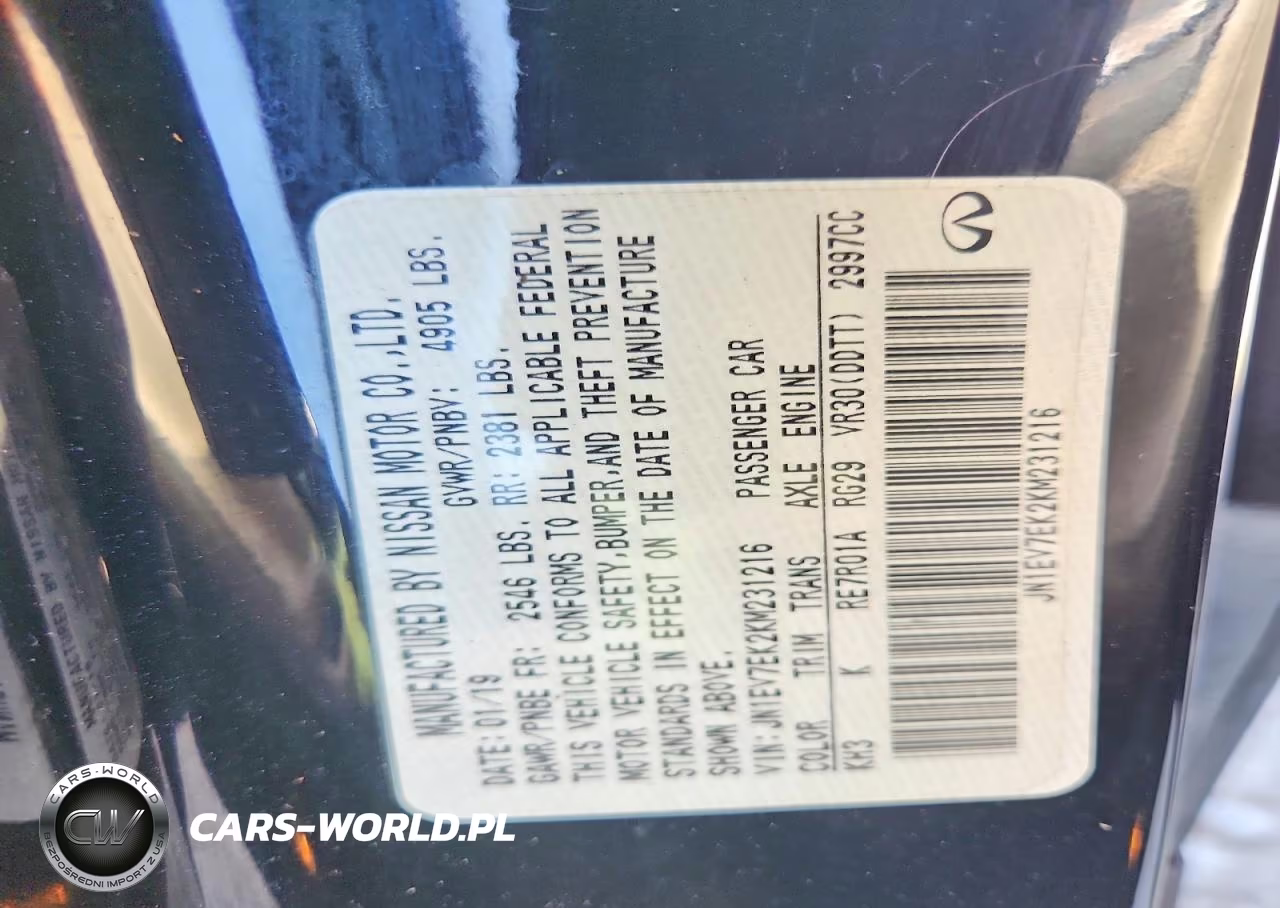 2019 Infiniti Q60 3.0T Luxe VIN:JN1EV7EK2KM231216 - 12