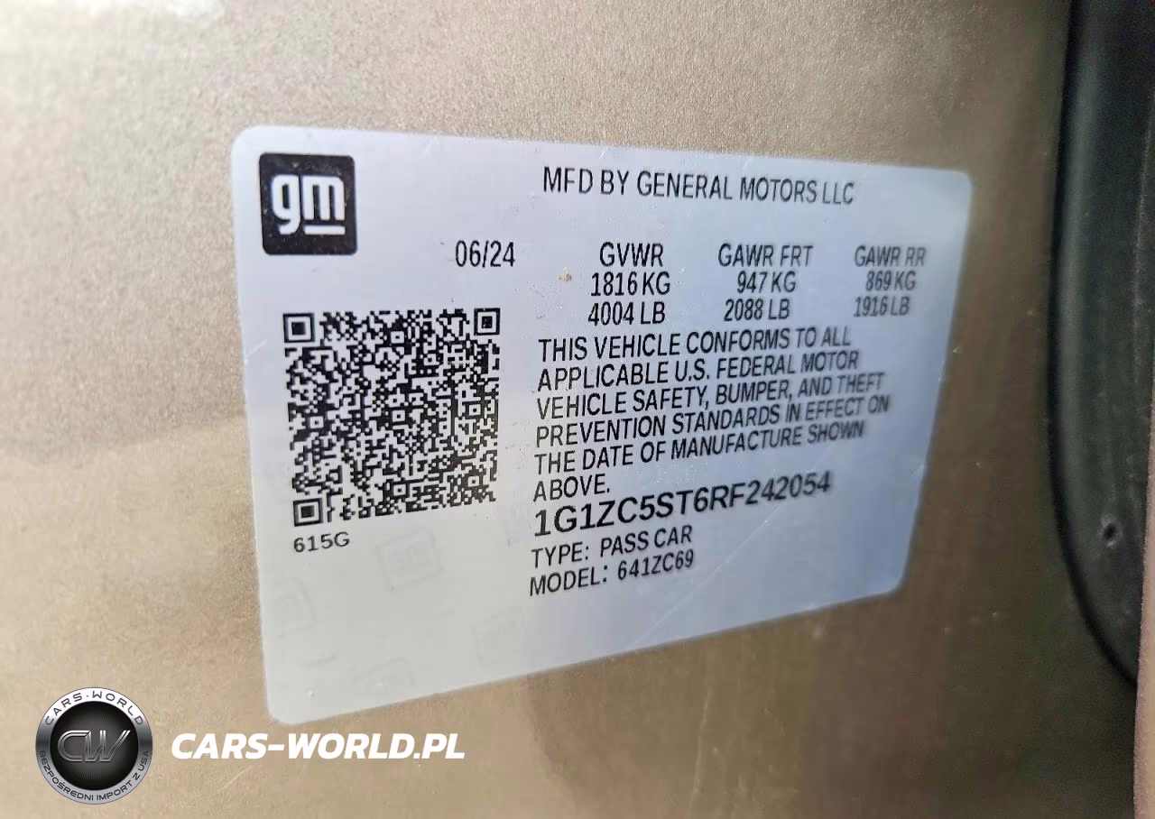 2024 Chevrolet Malibu Ls VIN:1G1ZC5ST6RF242054 - 12