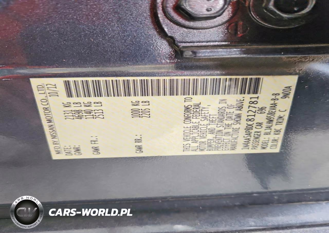 2013 Nissan Maxima 3.5 S VIN:1N4AA5AP8DC812781 - 12