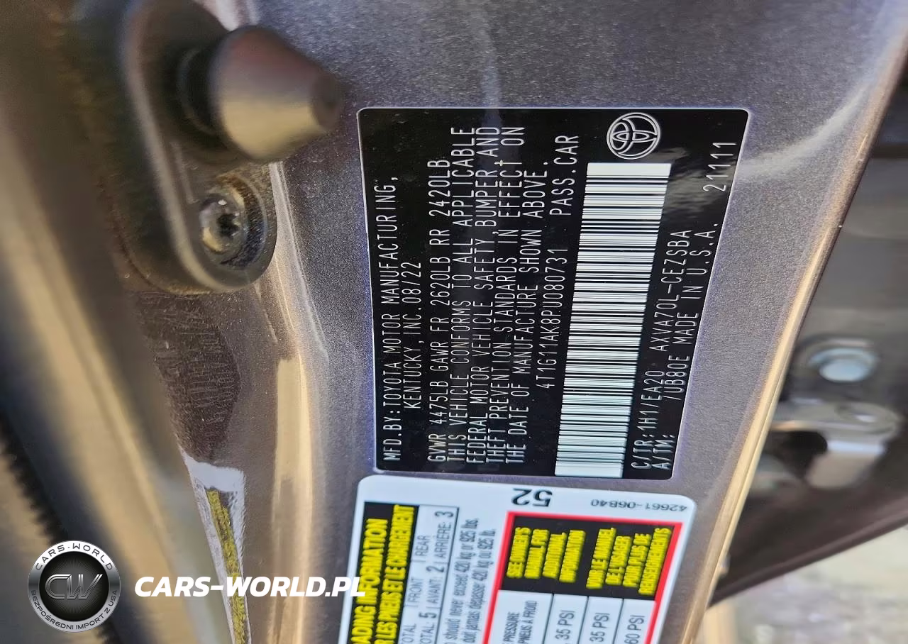 2023 Toyota Camry Se VIN:4T1G11AK8PU080731 - 12