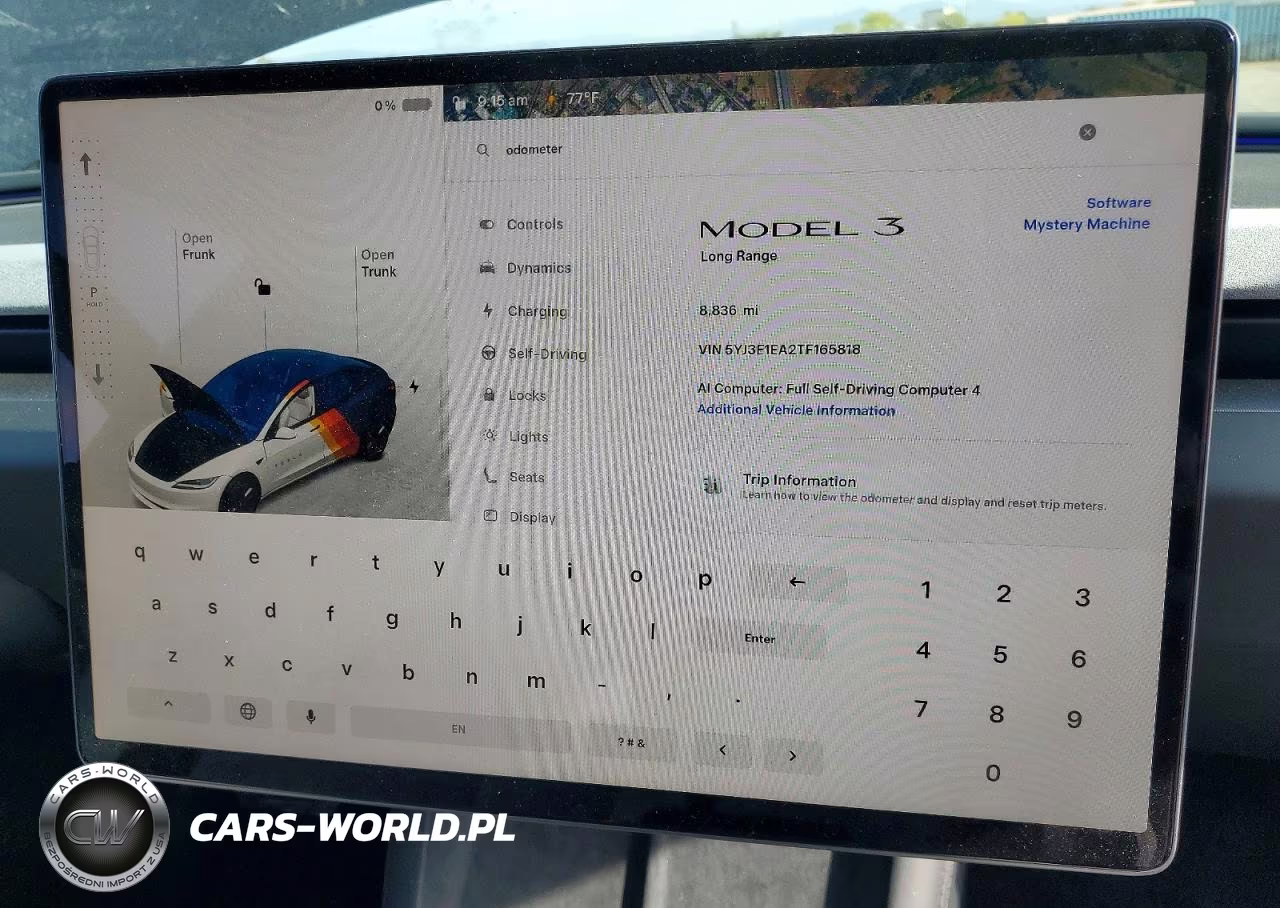 2026 Tesla Model 3 VIN:5YJ3E1EA2TF165818 - 9