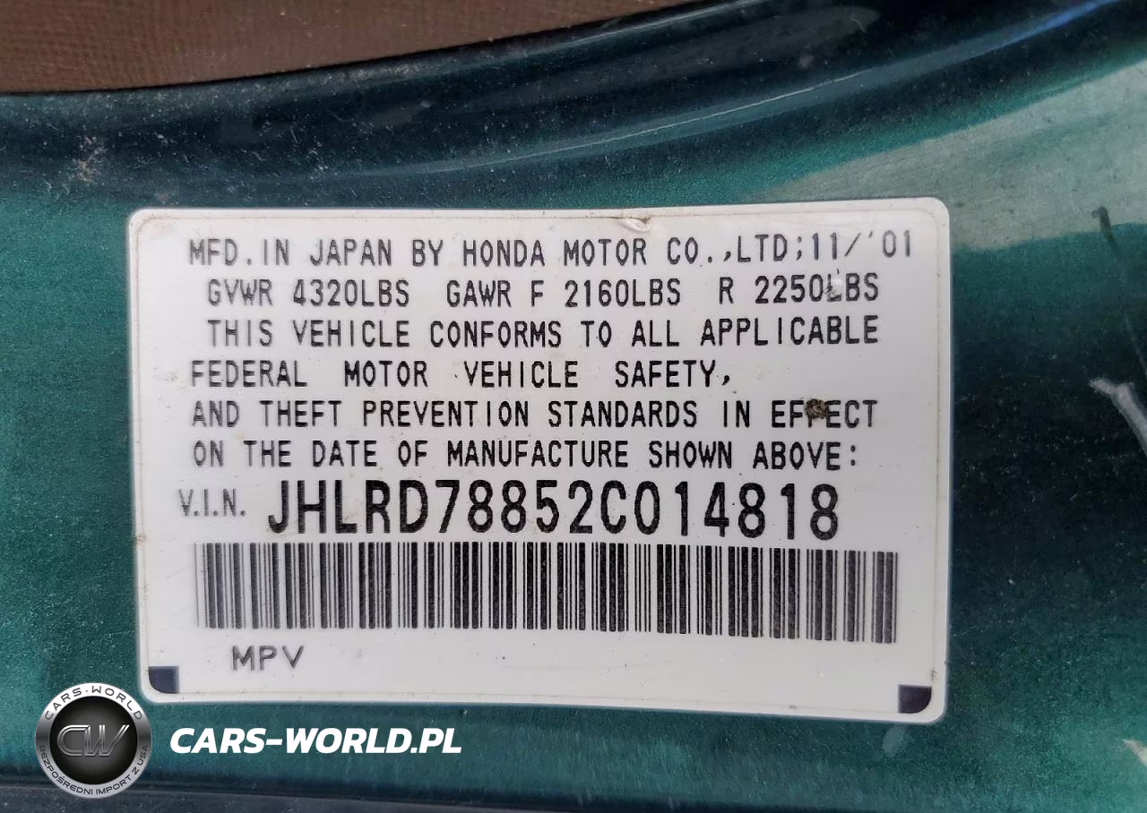 2002 Honda Cr-V Ex VIN:JHLRD78852C014818 - 13