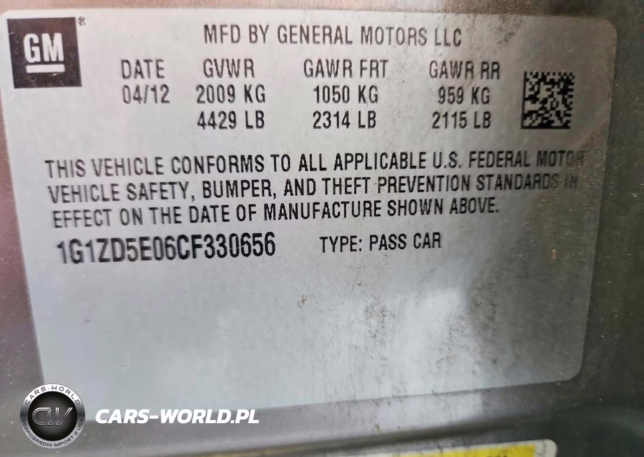 2012 Chevrolet Malibu 2Lt VIN:1G1ZD5E06CF330656 - 12