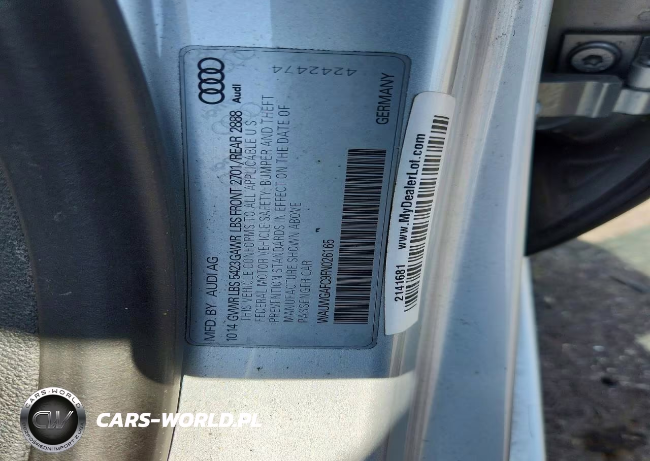 2015 Audi A7 Premium Plus VIN:WAUWGAFC9FN026165 - 13