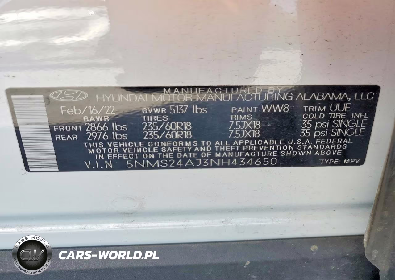 2022 Hyundai Santa Fe Sel VIN:5NMS24AJ3NH434650 - 13