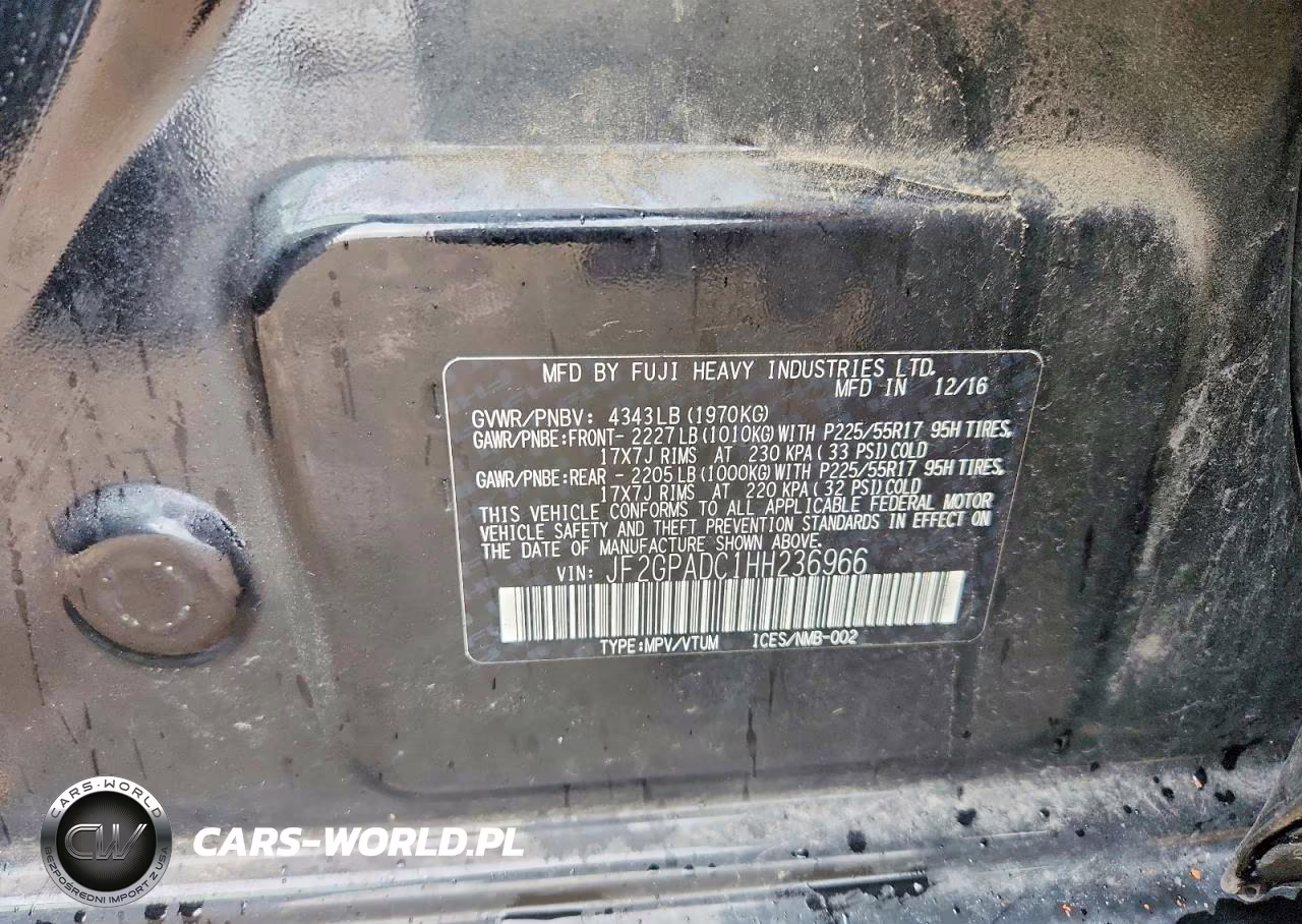 2017 Subaru Crosstrek Premium VIN:JF2GPADC1HH236966 - 13