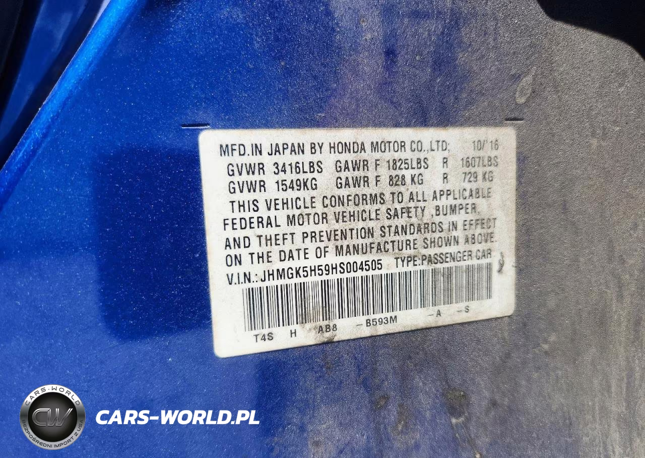 2017 Honda Fit Lx VIN:JHMGK5H59HS004505 - 13